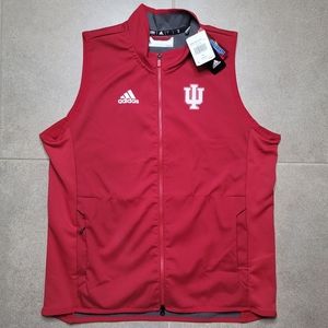 Indiana University Hoosiers Adidas Full Zip Athletic Vest